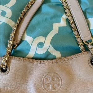 Tory Burch Tan Leather Shoulder Bag